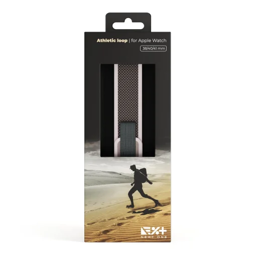 Apple Watch 4/5/6/7/8/9/SE (38/40/41mm) Next One Athletic Loop óraszíj pink sand - 6