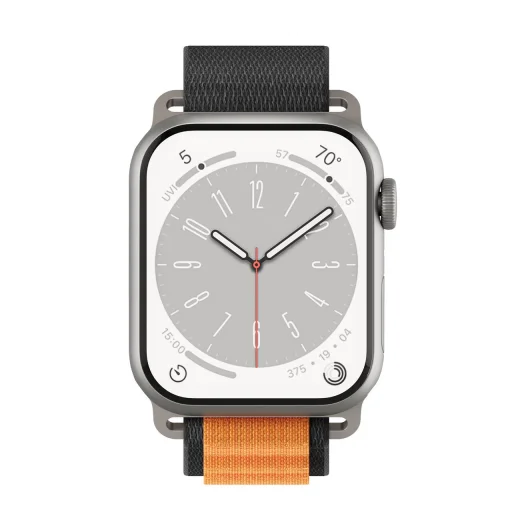 Apple Watch 4/5/6/7/8/9/SE/Ultra (42/44/45/49mm) Next One Adventure Loop óraszíj fekete/narancssárga - 3