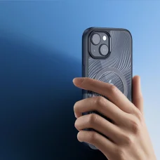 iPhone 15 Plus Dux Ducis Aimo Mag MagSafe kompatibilis ütésálló telefontok fekete