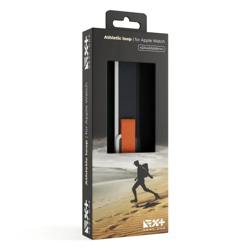 Apple Watch 4/5/6/7/8/9/SE/Ultra (42/44/45/49mm) Next One Athletic Loop óraszíj fekete - 3