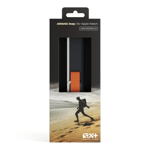 Apple Watch 4/5/6/7/8/9/SE/Ultra (42/44/45/49mm) Next One Athletic Loop óraszíj fekete - 7