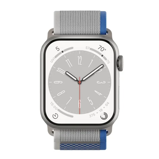 Apple Watch 4/5/6/7/8/9/SE/Ultra (42/44/45/49mm) Next One Athletic Loop óraszíj ezüstszínű - 8