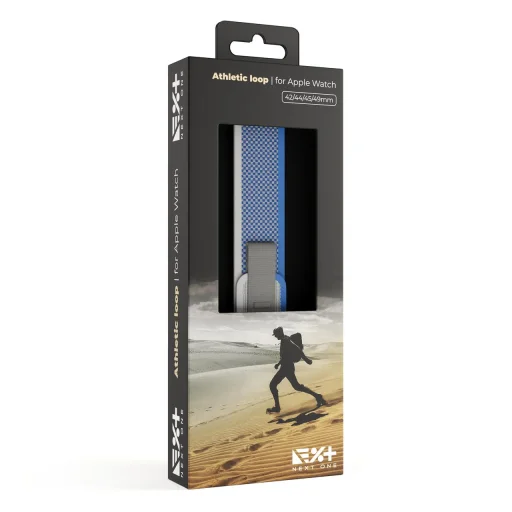 Apple Watch 4/5/6/7/8/9/SE/Ultra (42/44/45/49mm) Next One Athletic Loop óraszíj ezüstszínű - 7