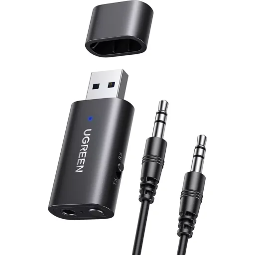 UGREEN CM523 Audio adapter, USB-A 3.5 mm Jack, Bluetooth 5.1 fekete - 8