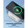 LDNIO vezeték nélküli indukciós töltő, hálózati USB töltő AW004, 3x USB + USB-C, 32W fehér thumbnail