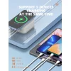 LDNIO vezeték nélküli indukciós töltő, hálózati USB töltő AW004, 3x USB + USB-C, 32W fehér thumbnail