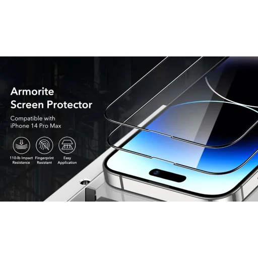  iPhone 15 Plus fekete ESR Armorite üvegfólia - 4