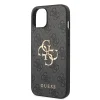 iPhone 15 Guess PU 4G Metal Logo tok szürke (GUHCP15S4GMGGR) thumbnail