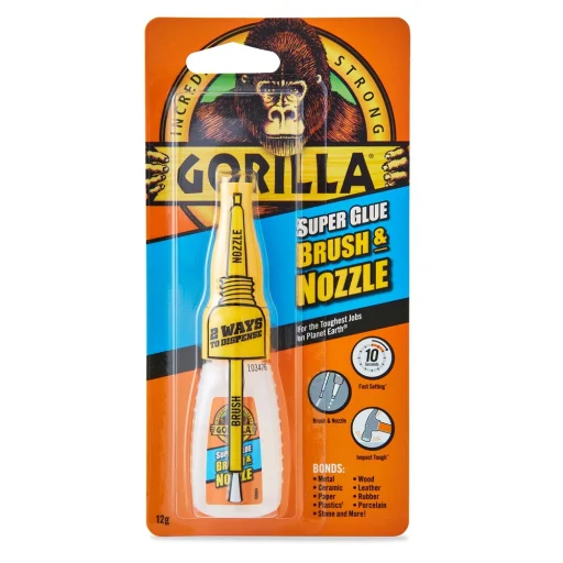 Gorilla Super Glue Brush & Nozzle pillanatragasztó 12g - 1