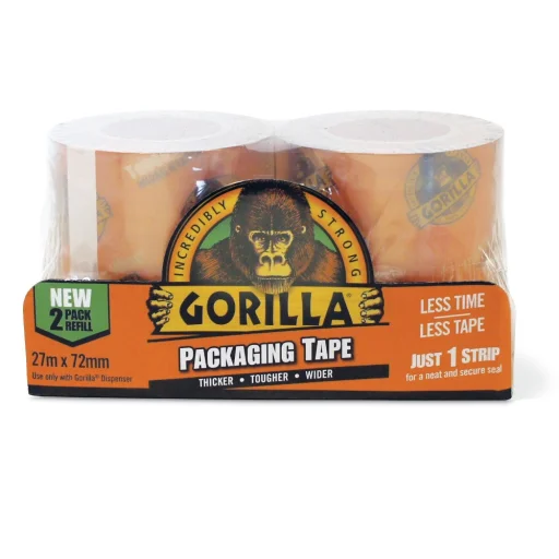 Gorilla Packaging Tape utántöltő 2db x 27m x 72mm extra erős - 1