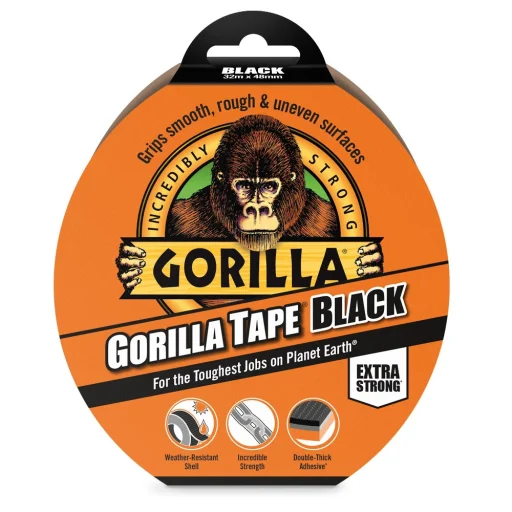 Gorilla Tape Black 32m x 48mm fekete extra erős ragasztószalag - 1