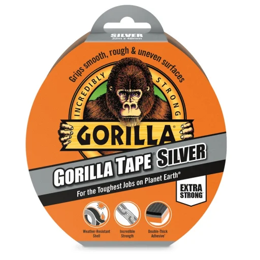 Gorilla Tape Silver szürke 32m x 48mm extra erős ragasztószalag - 1