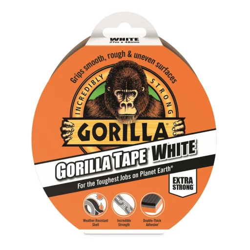 Gorilla Tape White fehér 27m x 48mm extra erős ragasztószalag - 1