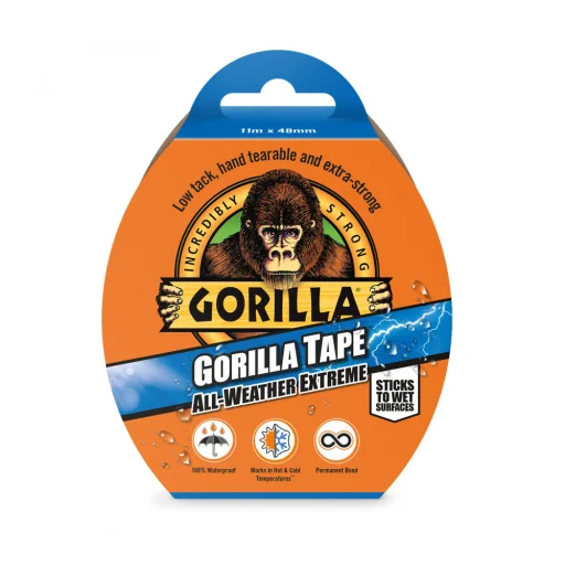 Gorilla Tape All Weather Extreme fekete extrém erős hőálló ragasztószalag 11m x 48mm - 1