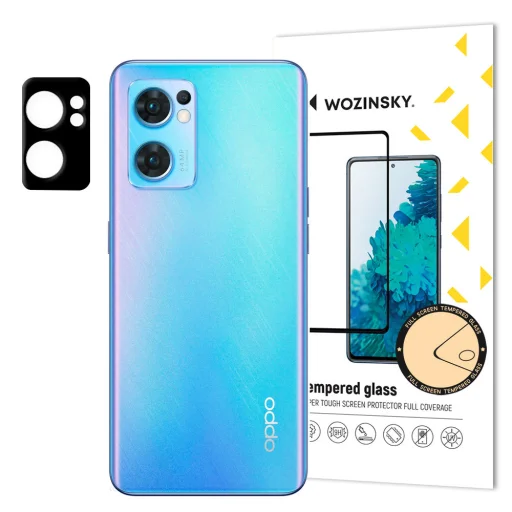 Oppo Reno7 5G Wozinsky Full Camera Glass 9H kameralencse védő üvegfólia fekete - 5