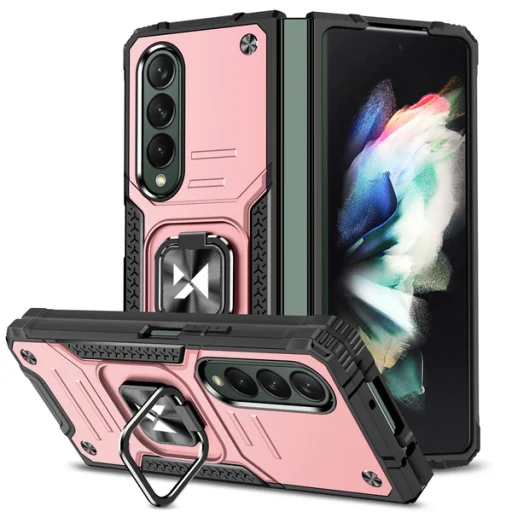 Samsung Galaxy Z Fold 4 Wozinsky Ring Armor Case Kickstand telefontok rose gold - 1