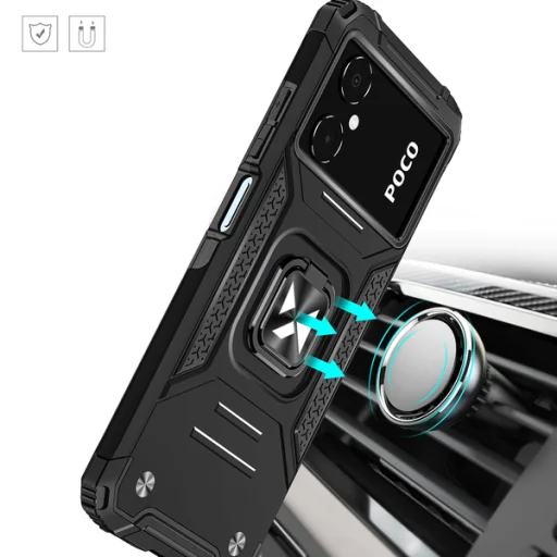 Google Pixel 7 Wozinsky Ring Armor Case Kickstand čierne puzdro na telefón - 6