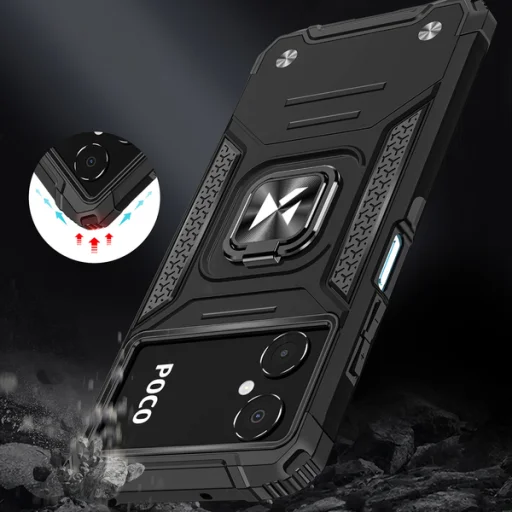 Google Pixel 7 Wozinsky Ring Armor Case Kickstand čierne puzdro na telefón - 5