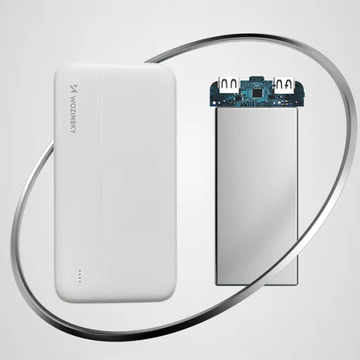 Wozinsky powerbank Li-Po 10000mAh 2 x USB fehér (WPBWE1) - 4
