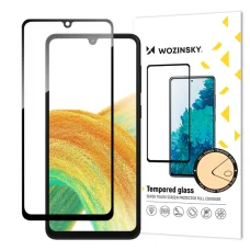 Samsung Galaxy A34 5G 9H üvegfólia Wozinsky Full Glue 9H fekete kerettel tokbarát