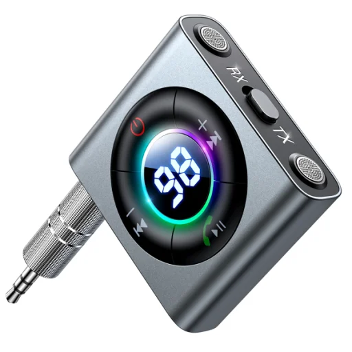 Joyroom Bluetooth AUX transmitter autóhoz, TV-hez szürke (JR-CB2) - 1
