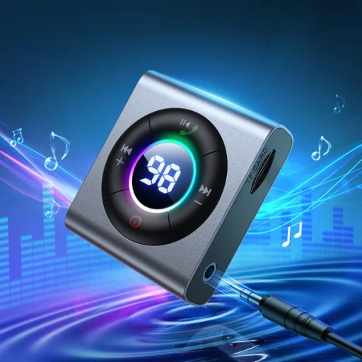 Joyroom Bluetooth AUX transmitter autóhoz, TV-hez szürke (JR-CB2) - 10