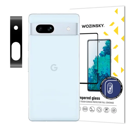 Google Pixel 7a Wozinsky Full Camera Glass 9H kameralencse védő üvegfólia fekete - 1