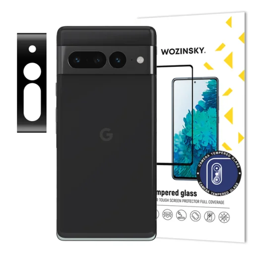 Google Pixel 7 Pro Wozinsky Full Camera Glass 9H kameralencse védő üvegfólia fekete - 1