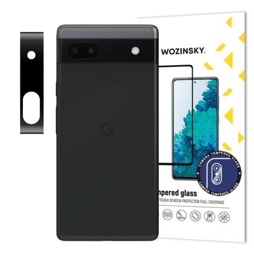 Google Pixel 6a Wozinsky Full Camera Glass 9H kameralencse védő üvegfólia fekete - 1