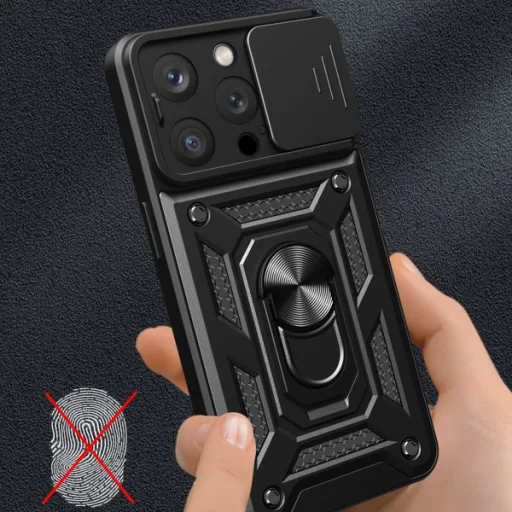 iPhone 15 Pro Max Hybrid Armor Camshield tok rózsaszín - 3