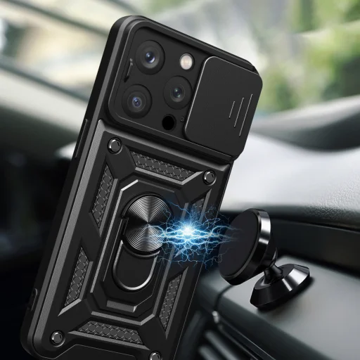 iPhone 15 Pro Max Hybrid Armor Camshield tok rózsaszín - 4