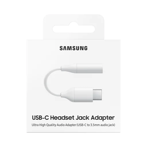 Samsung gyári USB-C - 3.5mm jack átalakító adapter fehér (EE-UC10JUWE) DAC - 4