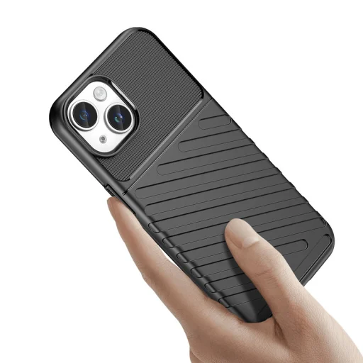 Telefontok iPhone 15 Plus Thunder fokozott védelmet biztosító flexibilis TPU tok kék - 4