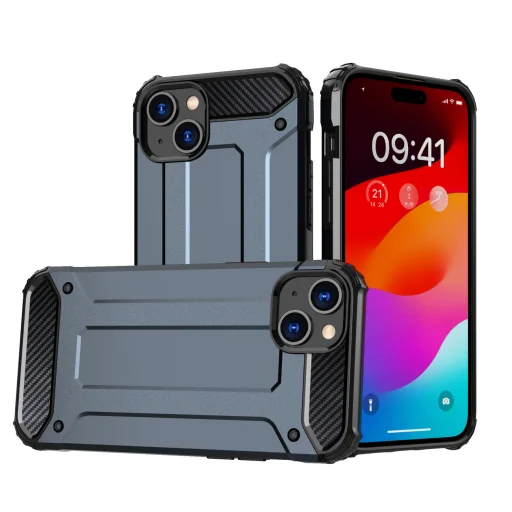 iPhone 15 Plus Hybrid Armor tok kék telefontok - 1