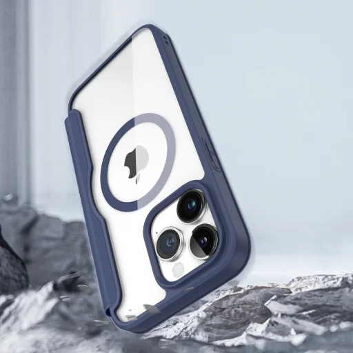 iPhone 15 Pro Max Dux Ducis Skin X Pro Magsafe mágneses fliptok kék - 6