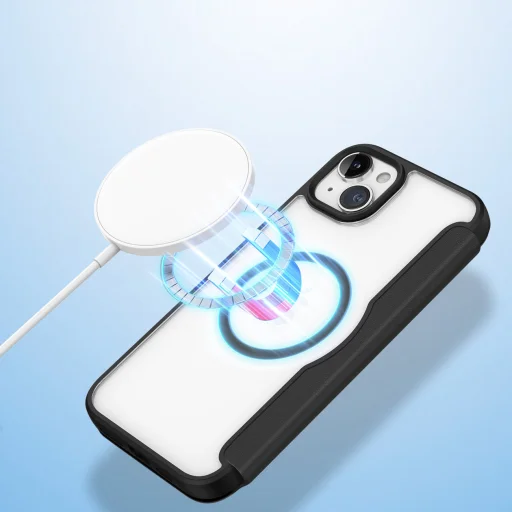 iPhone 15 Plus Dux Ducis Skin X Pro Magsafe mágneses fliptok fekete - 10