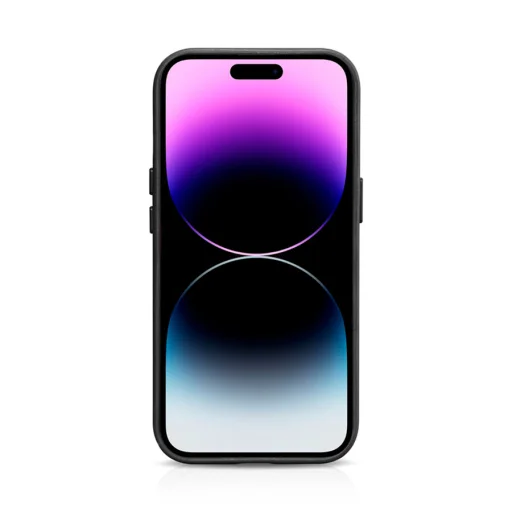 iPhone 15 Plus iCarer Oil Wax valódi bőr tok MagSafe kompatibilis fekete - 5