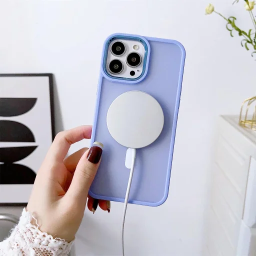 iPhone 15 Pro Max Magnetic Color Matte tok fekete telefontok - 6