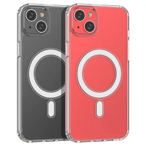 iPhone 15 Plus Magnetic Clear tok átlátszó (Magsafe kompatibilis) telefontok - 9