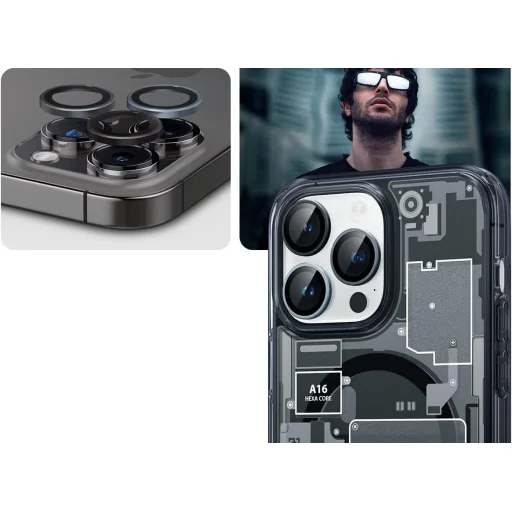 iPhone 15 Pro / 15 Pro Max / 14 Pro / 14 Pro Max Spigen Glass EZ Fit Optik Pro ochranné sklo na šošovku fotoaparátu 2 ks - 7