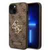 iPhone 15 Guess PU 4G Metal Logo telefontok barna (GUHCP15S4GMGBR)