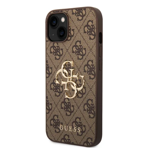 iPhone 15 Guess PU 4G Metal Logo telefontok barna (GUHCP15S4GMGBR) - 4