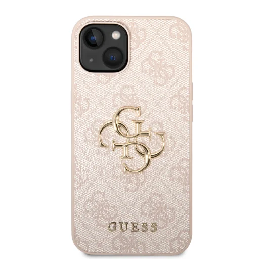 iPhone 15 Guess PU 4G Metal Logo telefontok rózsaszín (GUHCP15S4GMGPI) - 5