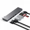 Satechi PRO HUB SLIM (1xUSB4, 1xHDMI, 2xUSB-A, SD/MicroSD, UHS-I akár 104MB/s, SD/SDHC/SDXC 2TB-ig, 1xUSB-C) - asztroszürke thumbnail