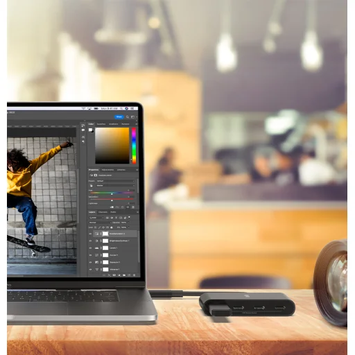 Belkin CONNECT USB-C elosztó adapter - 4-Port USB-C Hub - fekete - 4