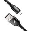 Baseus 3 az 1-ben USB-C / Lightning / Micro USB kábel 3.5A 0.3m (fekete) - 13