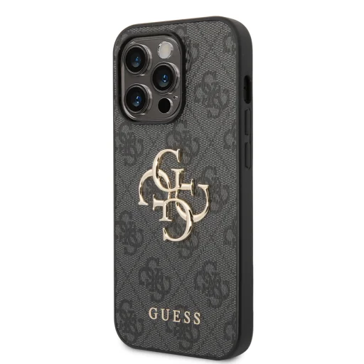 iPhone 15 Pro Max Guess PU 4G Metal Logo tok szürke (GUHCP15X4GMGGR) - 6