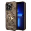 iPhone 15 Pro Max Guess PU 4G Metal Logo tok, telefontok barna (GUHCP15X4GMGBR) thumbnail