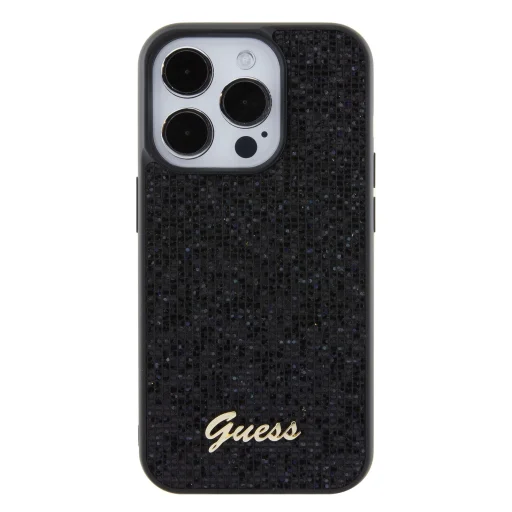 iPhone 15 Pro Guess PU Square Mirror Script Logo tok fekete (GUHCP15LPMSDGSK) - 5