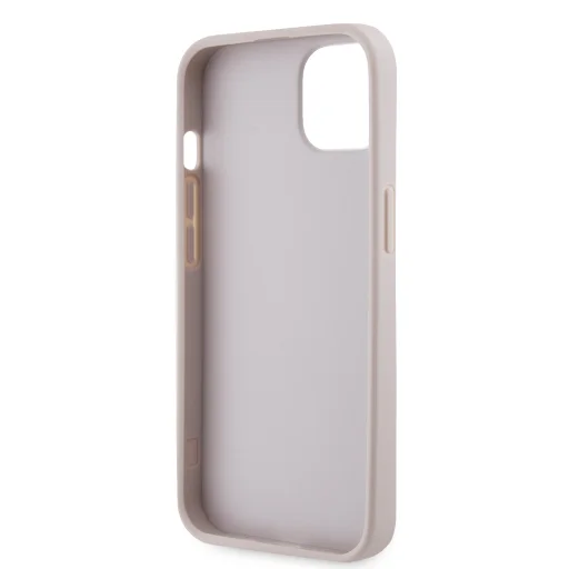 iPhone 15 Guess PU 4G Strass Triangle Metal Logo telefontok rózsaszín (GUHCP15SP4TDPP) - 8